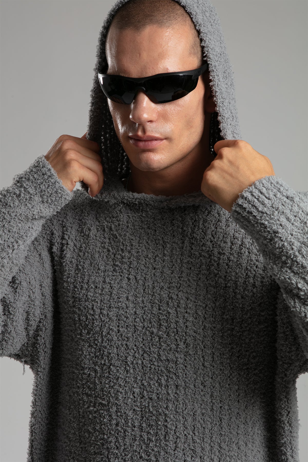 Kapüşonlu Triko Kazak