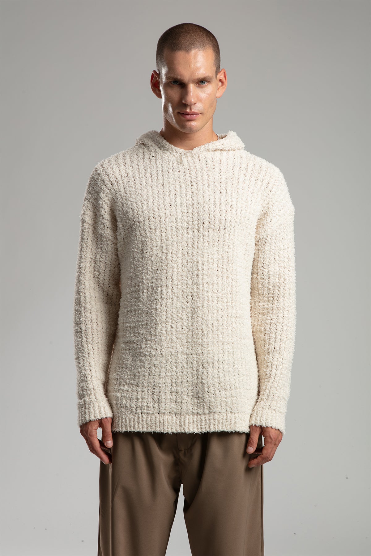 Kapüşonlu Triko Kazak