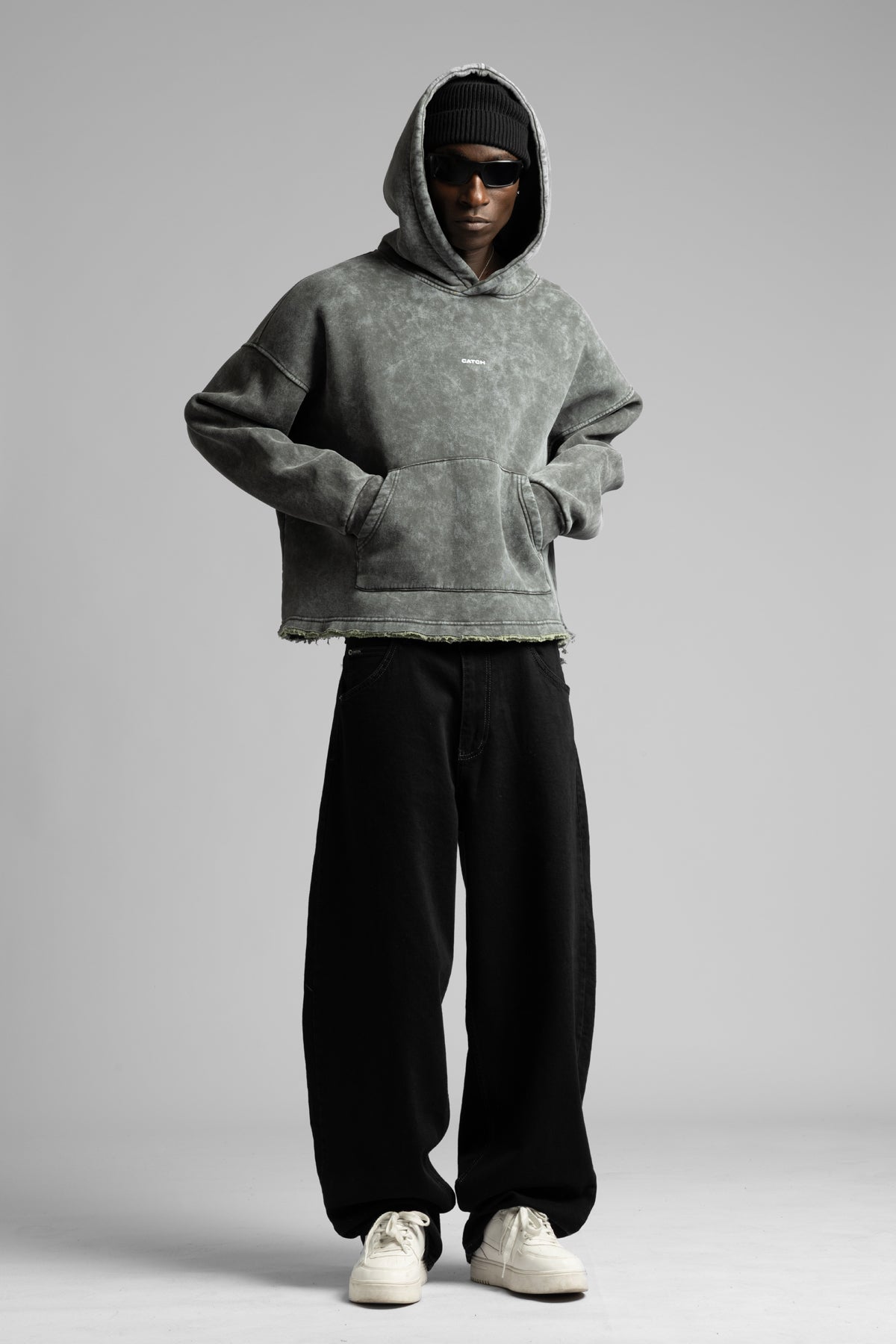 Yıkamalı Kapüşonlu Sweatshirt