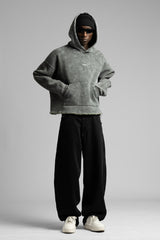 Yıkamalı Kapüşonlu Sweatshirt