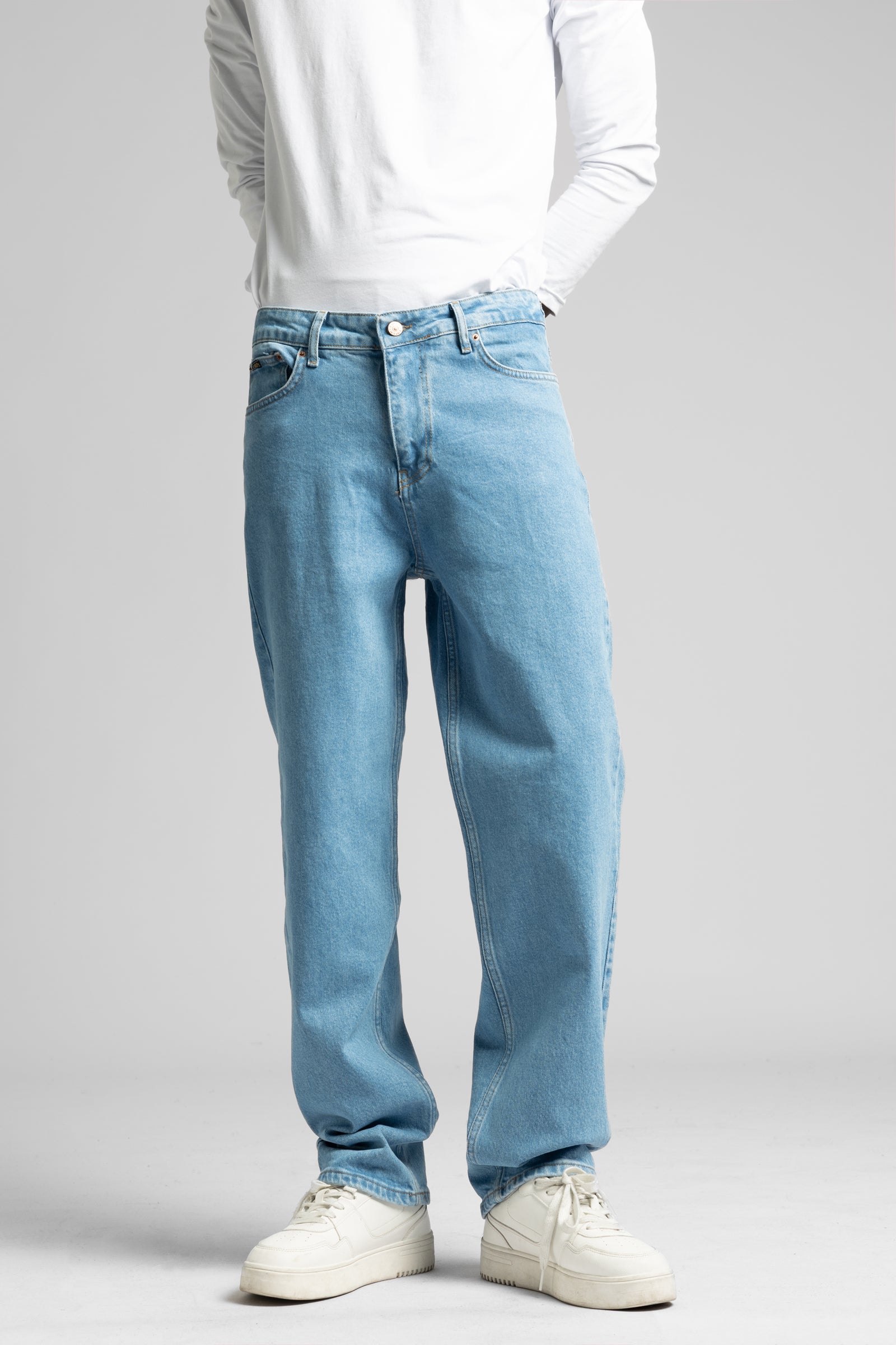 Açık Mavi Baggy Fit Jean