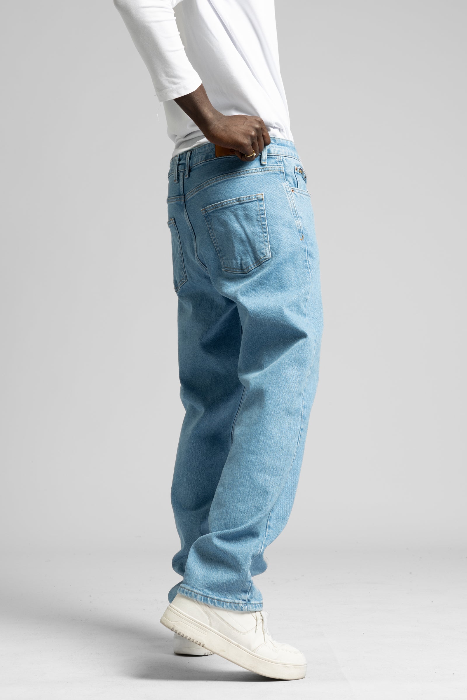 Açık Mavi Baggy Fit Jean
