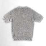 Eskitme Detaylı Örme T-Shirt