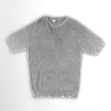 Eskitme Detaylı Örme T-Shirt