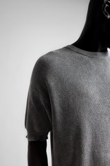 Eskitme Detaylı Örme T-Shirt