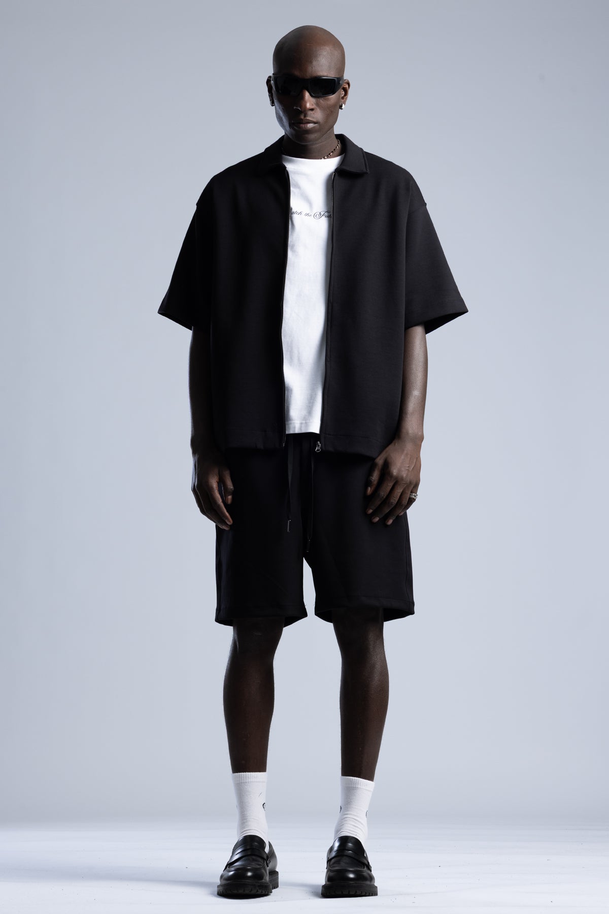 Fermuarlı Şort Gömlek Takım