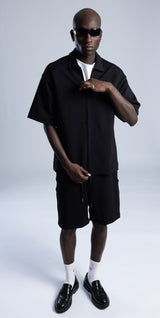 Fermuarlı Şort Gömlek Takım