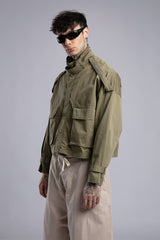 Şerit Detaylı Utility Ceket