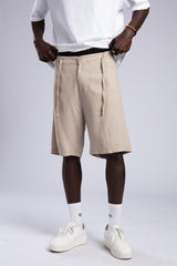 Beli Lastikli Keten Şort