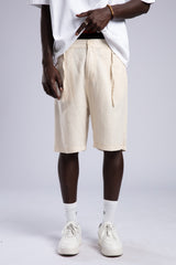 Beli Lastikli Keten Şort