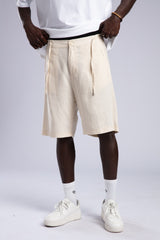 Beli Lastikli Keten Şort