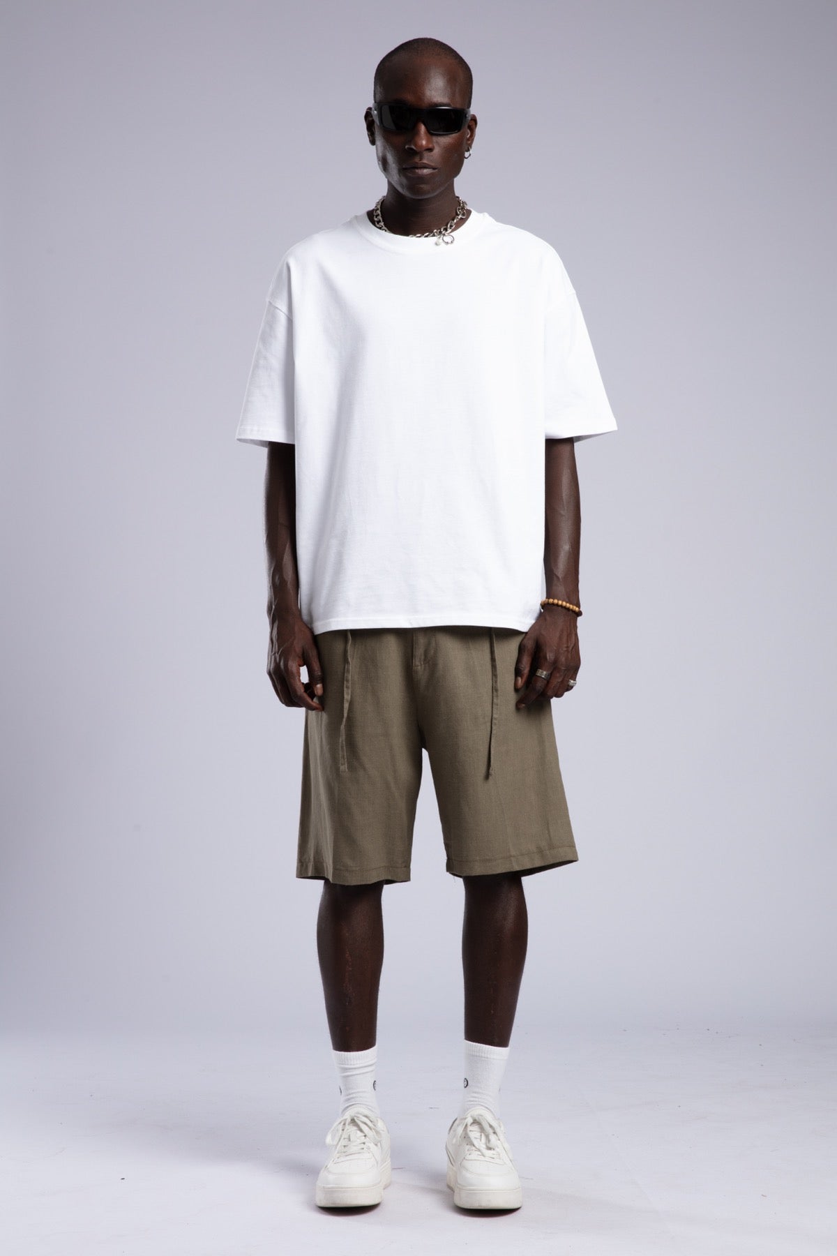 Beli Lastikli Keten Şort