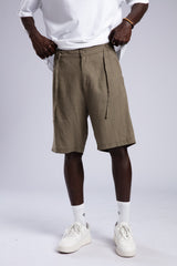 Beli Lastikli Keten Şort