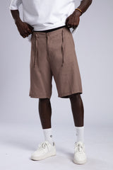 Beli Lastikli Keten Şort