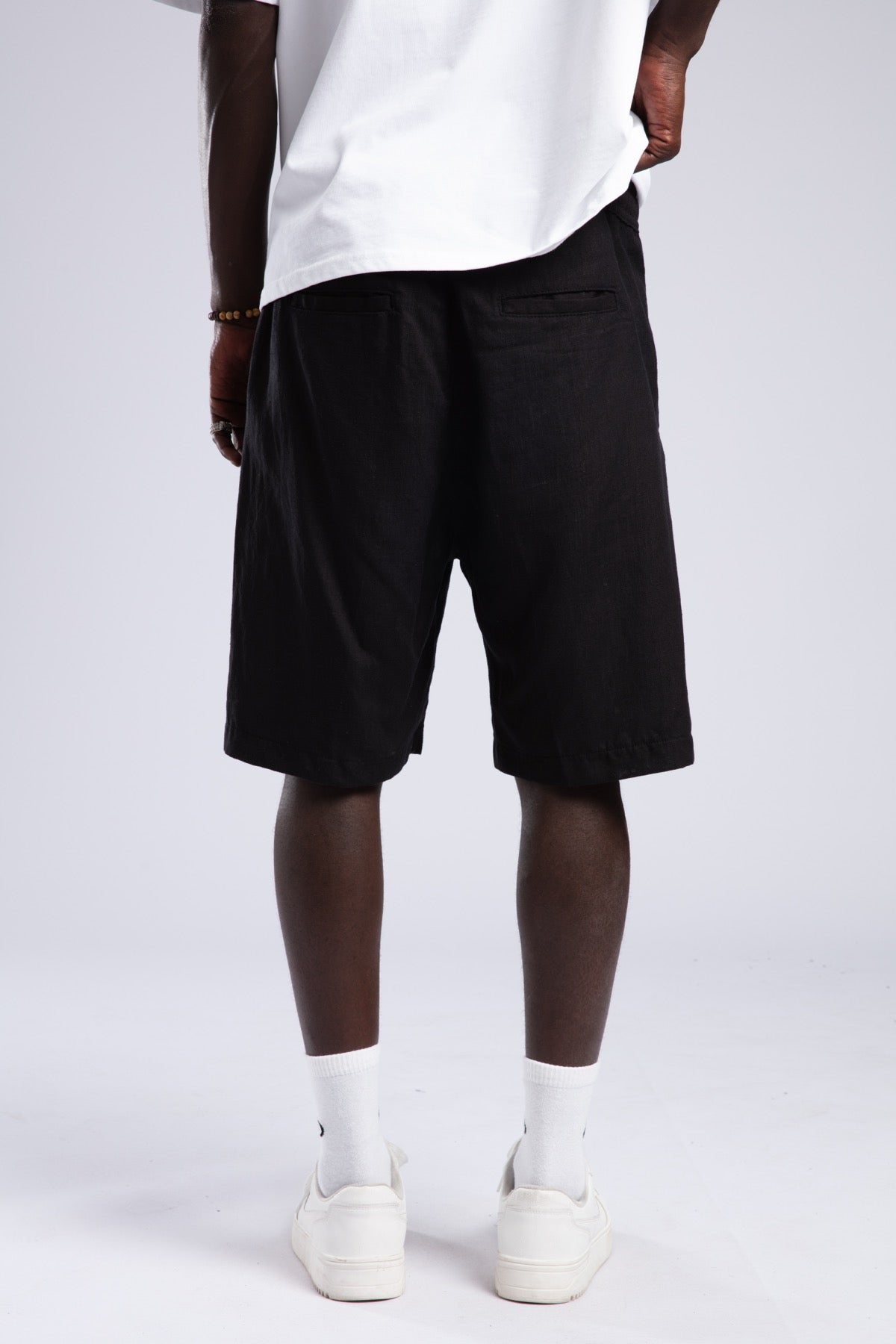 Beli Lastikli Keten Şort