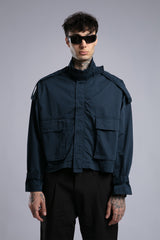 Şerit Detaylı Utility Ceket