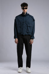 Şerit Detaylı Utility Ceket