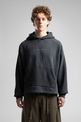 Minimal Yazı Detaylı Kapüşonlu Sweatshirt