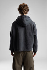 Minimal Yazı Detaylı Kapüşonlu Sweatshirt
