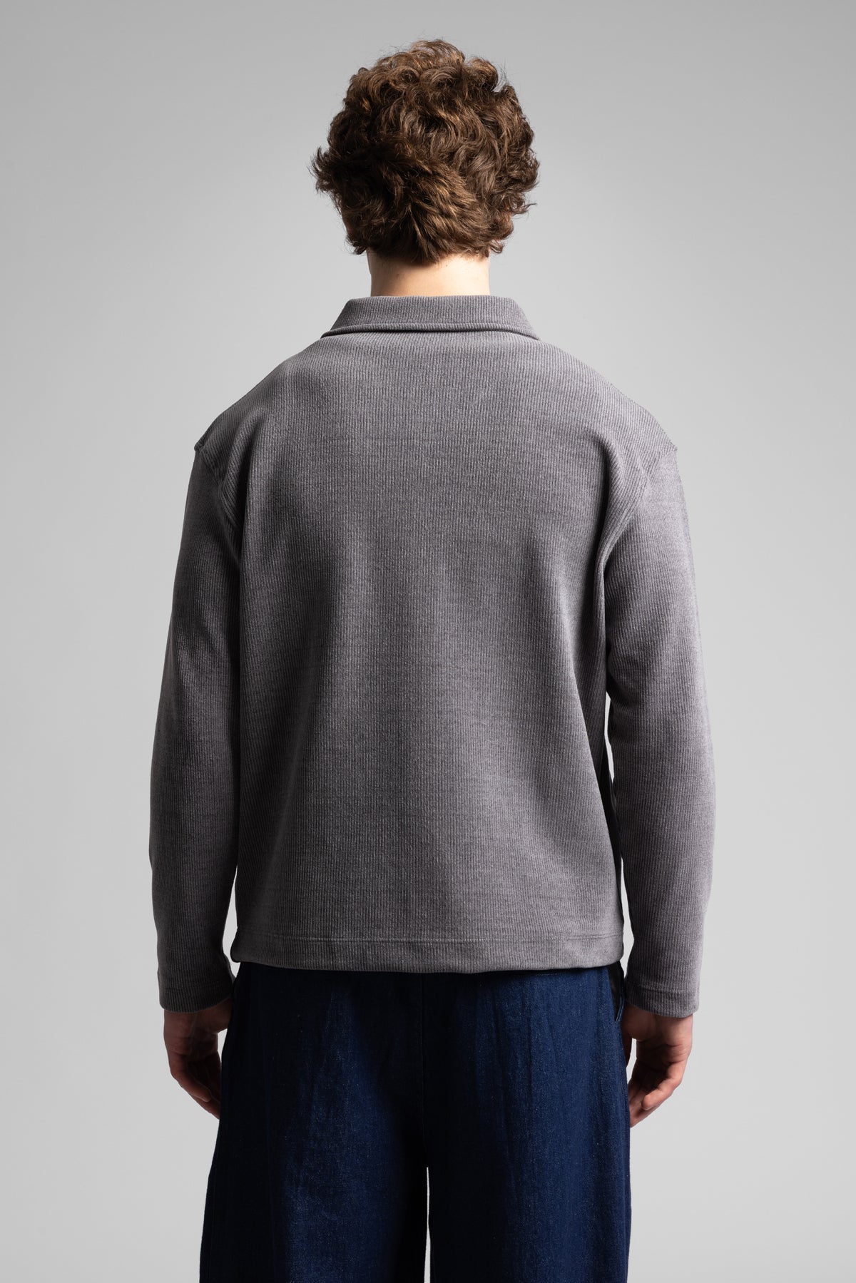 Fermuarlı Fitilli Sweatshirt