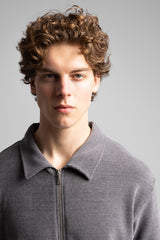 Fermuarlı Fitilli Sweatshirt