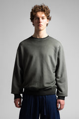Arka Yazı Nakış Detaylı Pistole Yıkamalı Sweatshirt