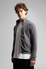 Dik Yaka Fermuarlı Fitilli Sweatshirt