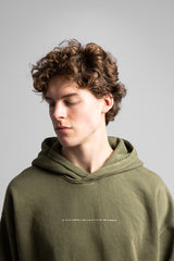 Minimal Yazı Detaylı Kapüşonlu Sweatshirt
