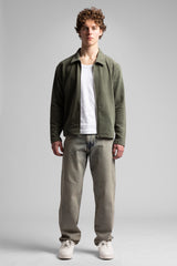Fermuarlı Fitilli Sweatshirt