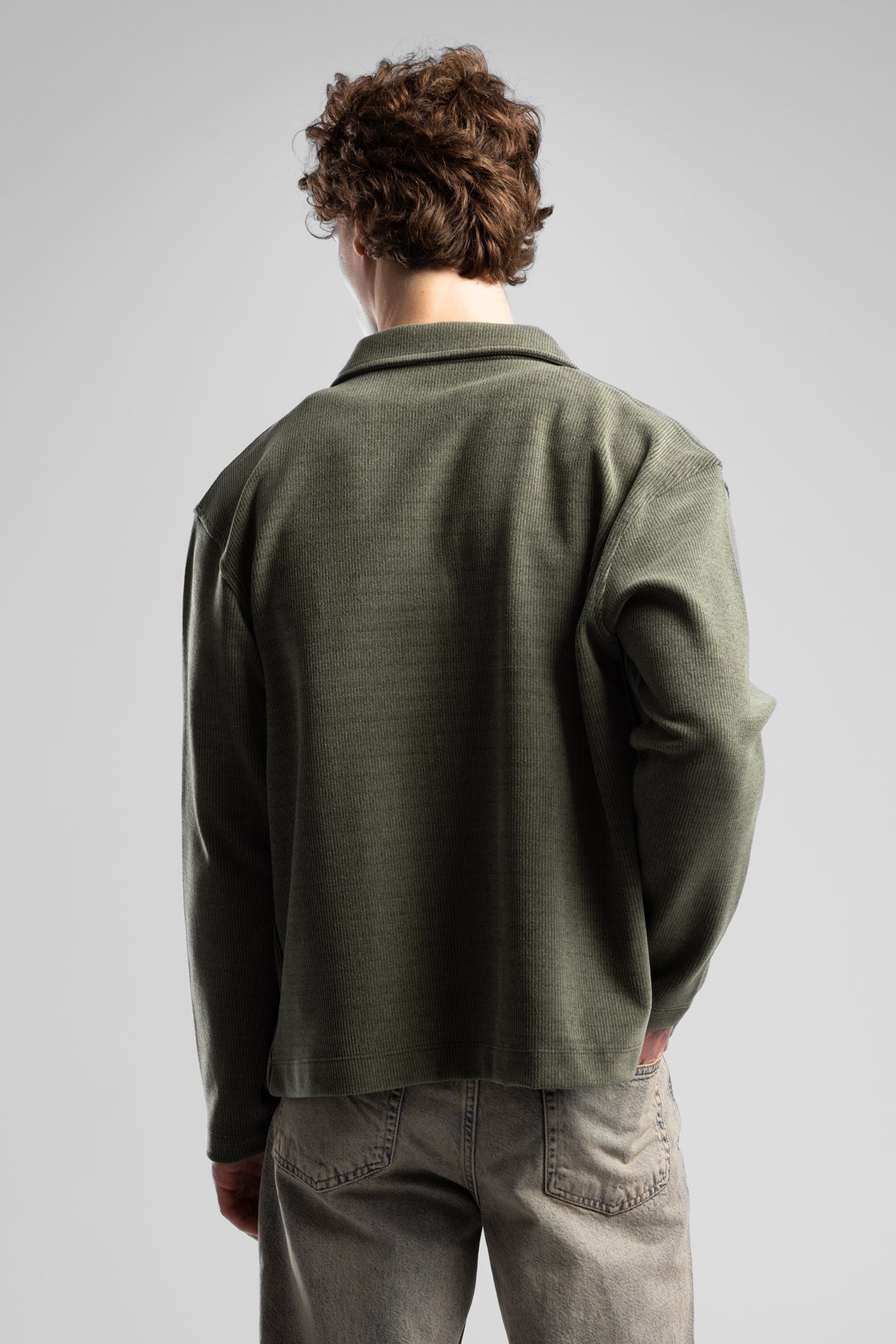 Fermuarlı Fitilli Sweatshirt