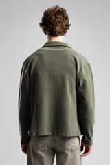 Fermuarlı Fitilli Sweatshirt
