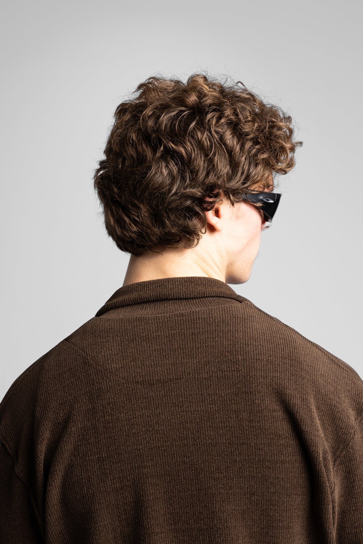 Dik Yaka Fermuarlı Fitilli Sweatshirt