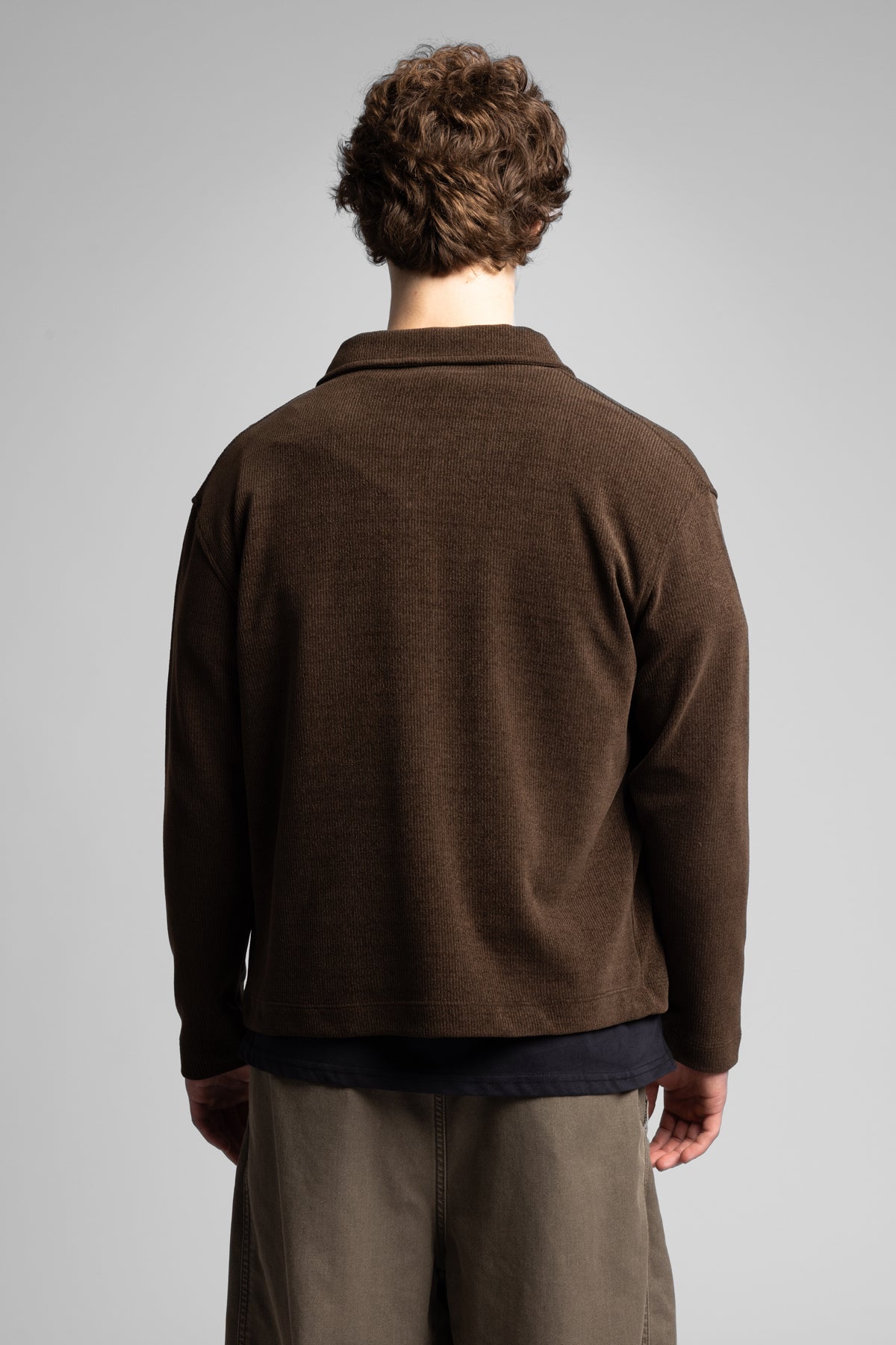Fermuarlı Fitilli Sweatshirt