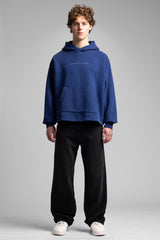Minimal Yazı Detaylı Kapüşonlu Sweatshirt