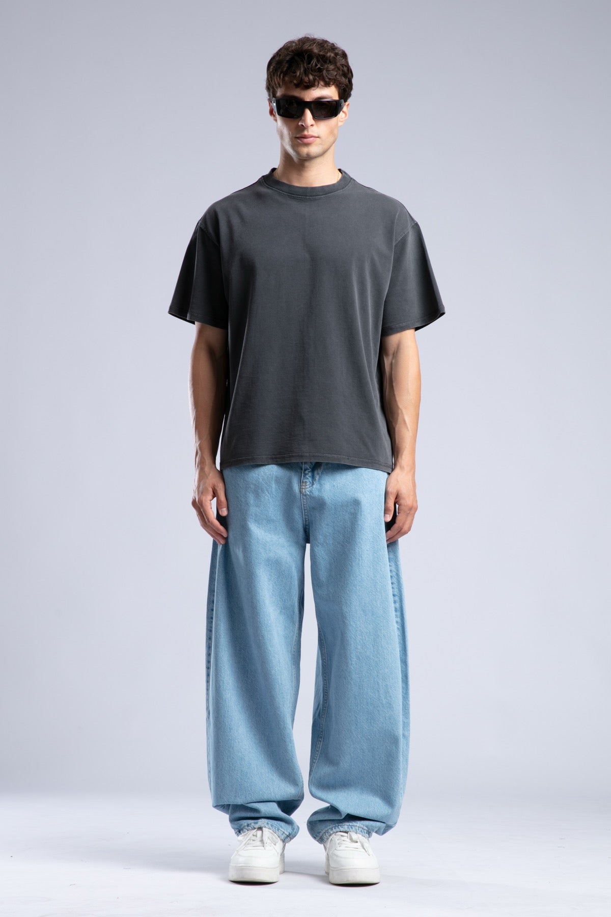 Loose Fit Yıkamalı Basic T-shirt
