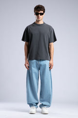 Loose Fit Yıkamalı Basic T-shirt