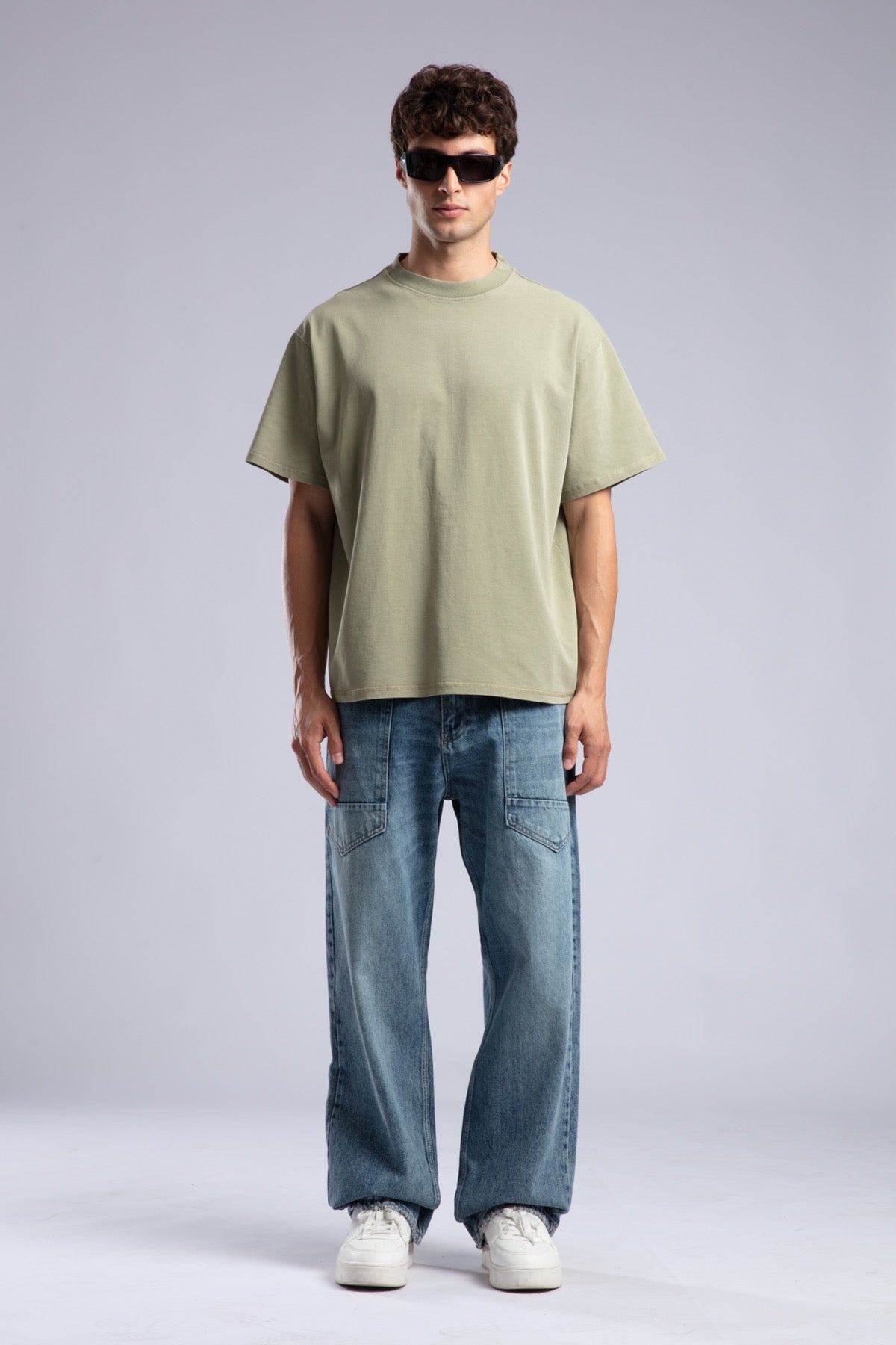 Loose Fit Yıkamalı Basic T-shirt