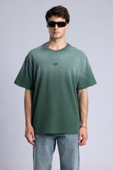 Metal Logo Detaylı Yıkamalı T-shirt
