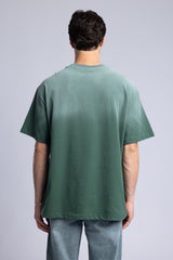 Metal Logo Detaylı Yıkamalı T-shirt