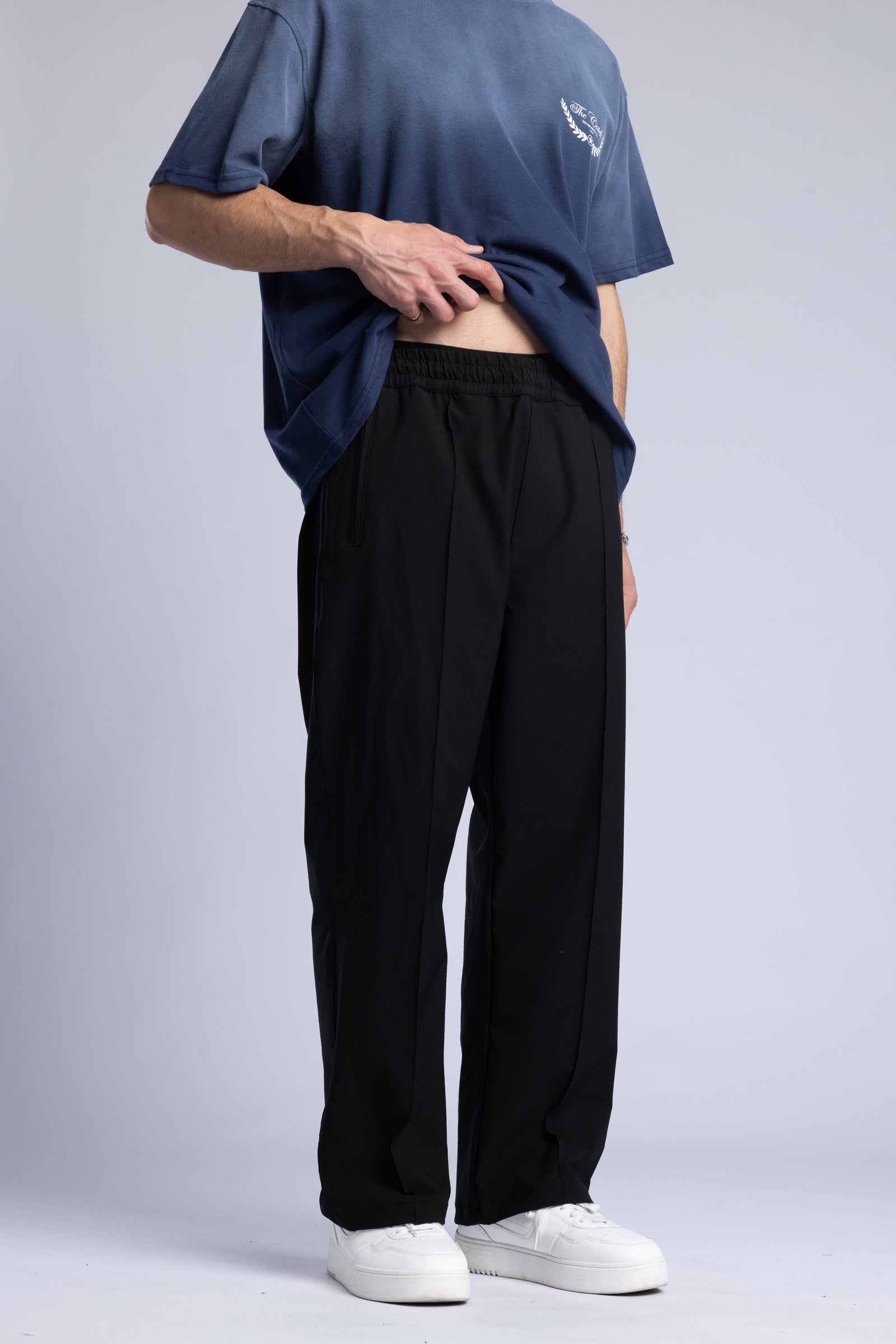 Baggy Fit Lastikli Bel Pantolon