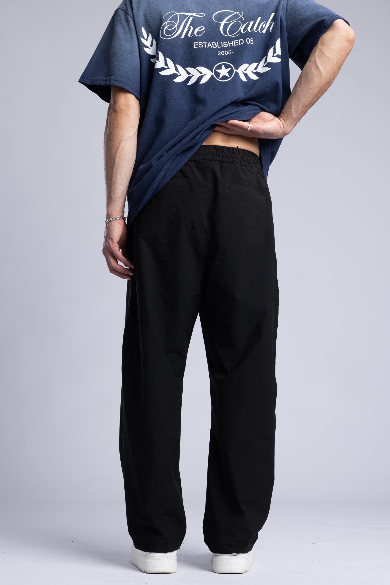 Baggy Fit Lastikli Bel Pantolon