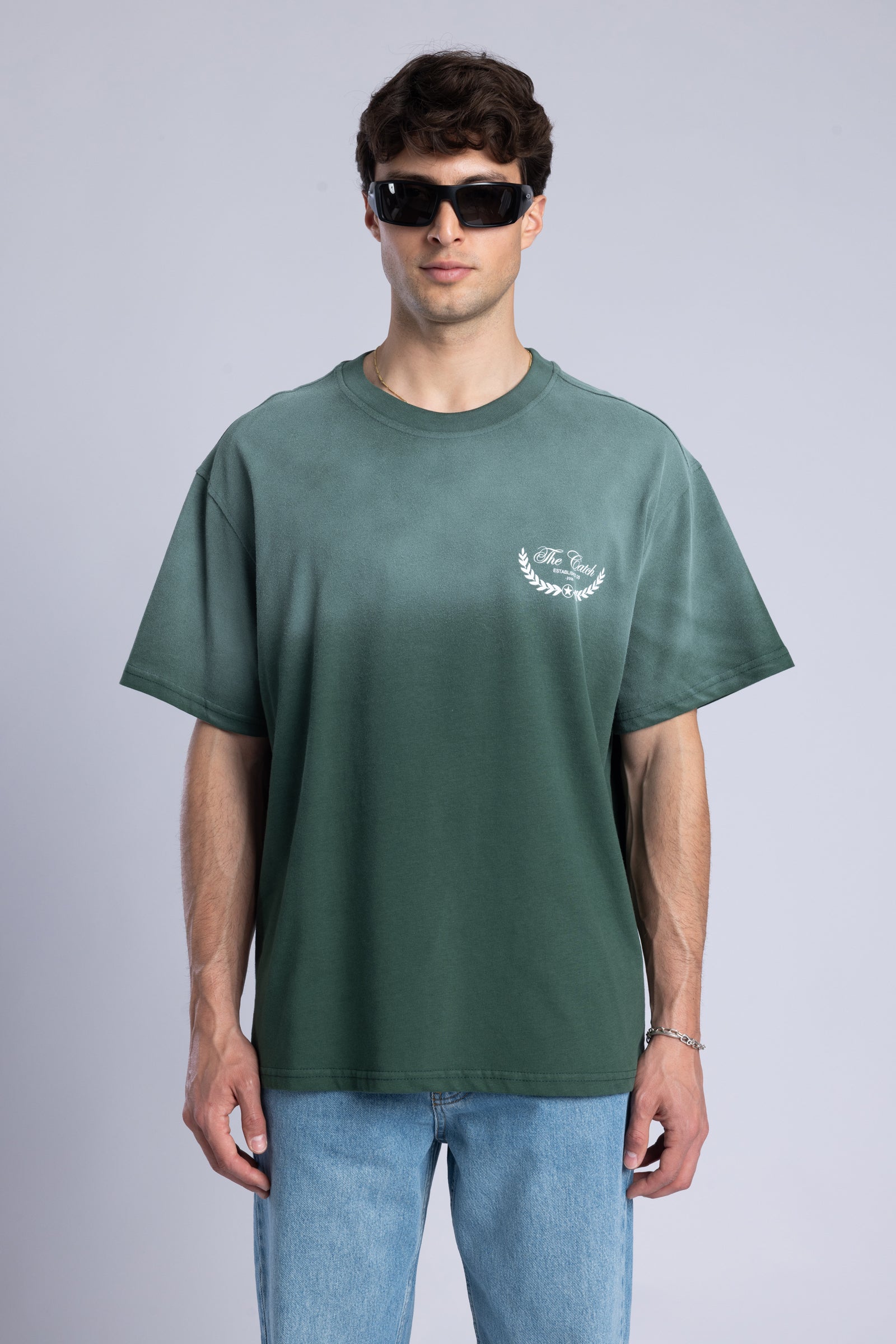 The Catch Baskılı Yıkamalı T-Shirt
