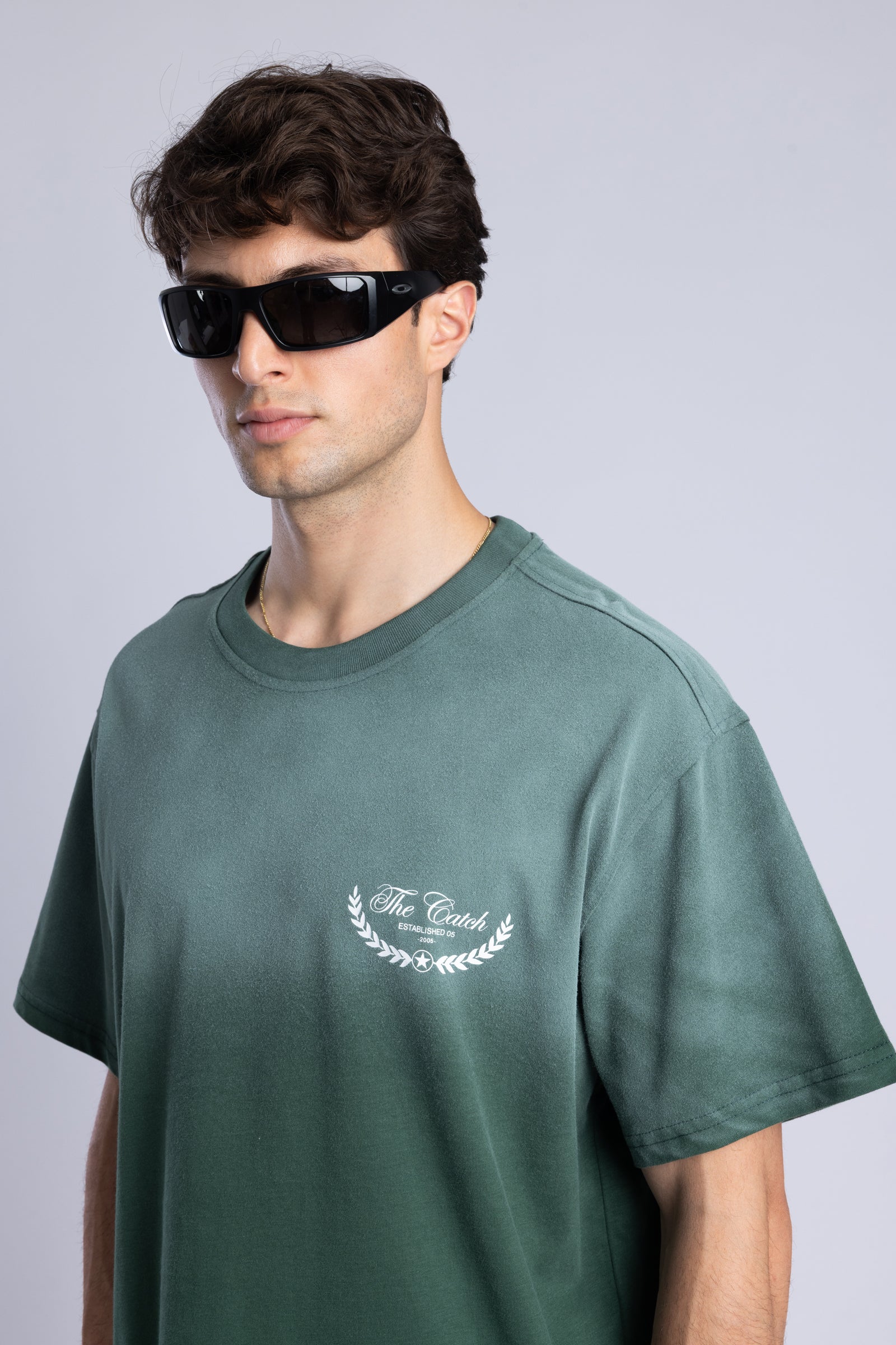 The Catch Baskılı Yıkamalı T-Shirt